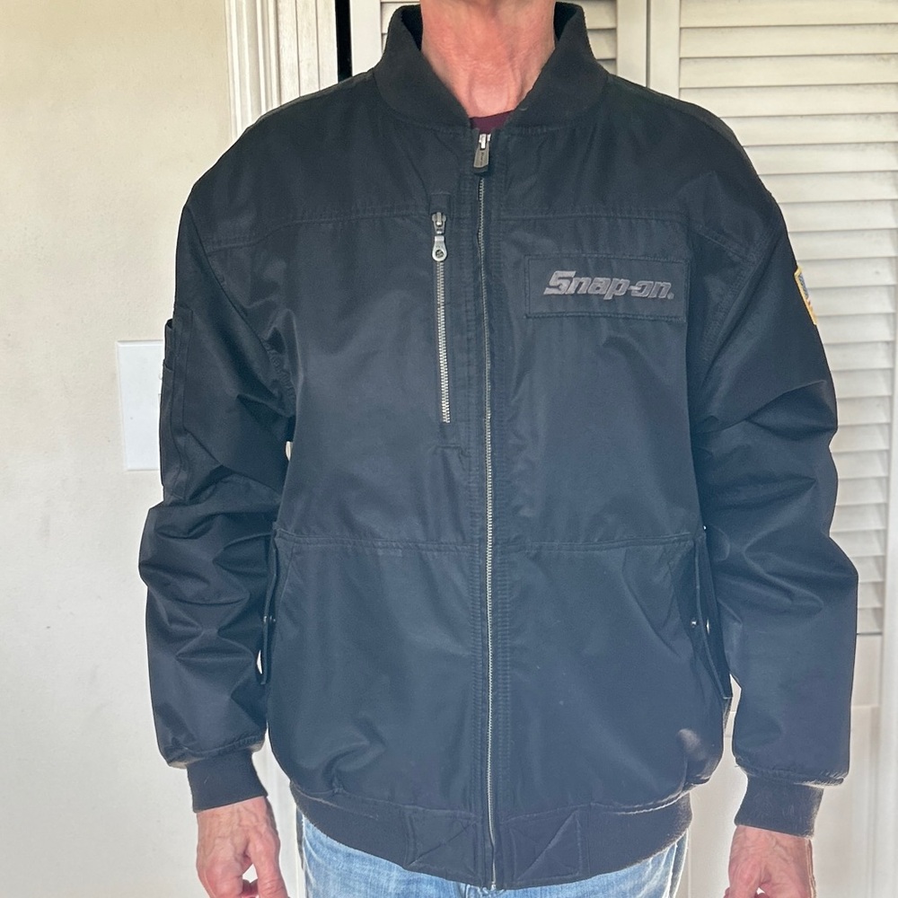 SNAP-ON Black Bomber Jacket for Men